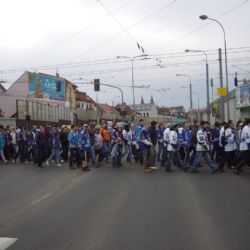 Hokejoví fanoušci v Plzni protestovali v klidu