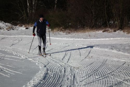 Foto: Ski areál Těškov na Rokycansku přivítal první běžkaře