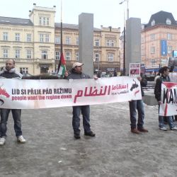 Syřané manifestovali v Plzni za svobodu