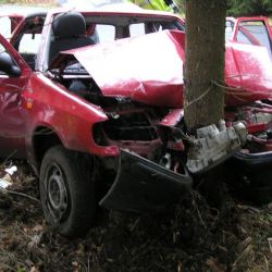 Auto za Skašovem narazilo do stromu, tři zranění