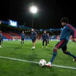 Bayern Mnichov se ve Štruncových sadech připravuje na zápas s Plzní