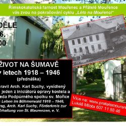 Léto na Mouřenci v neděli pokračuje přednáškou