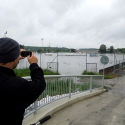 Tréninkový areál Viktorie v Luční ulici zaplavila voda 