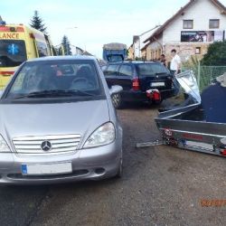 Vážná dopravní nehoda v Lužanech: Dvě zranění 
