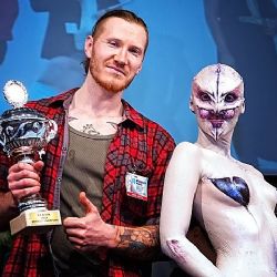 Maskér Jakub Zombí Gründler zvítězil v soutěži filmových masek