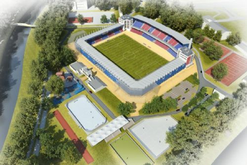 Foto: Stadionu fotbalové Viktorie Plzeň roste poslední tribuna