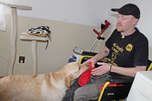 Foto: Asistenční pes Renča bude brzy pomáhat svému hendikepovanému pánovi 