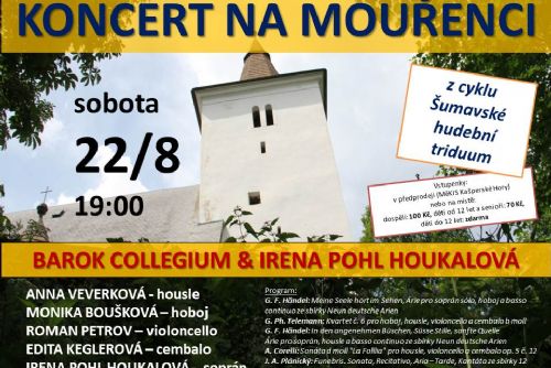 Foto: Mouřenec zve v sobotu na koncert Barok collegia a Ireny Pohl Houkalové