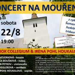Mouřenec zve v sobotu na koncert Barok collegia a Ireny Pohl Houkalové