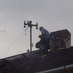 Psovi museli ze střechy pomoci strážníci