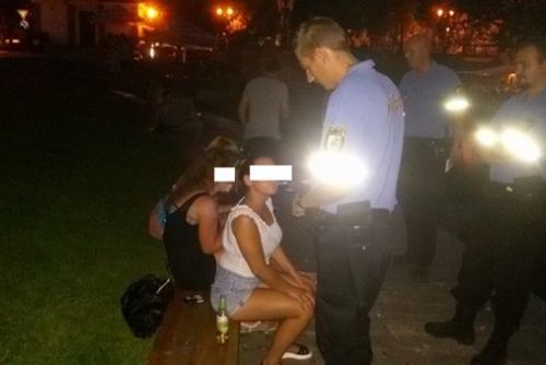 Foto: Strážníci v Plzni kontrolovali popíjení mladistvých, několik jich nachytali