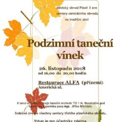 Městský obvod Plzeň 3 zve seniory na tradiční taneční vínek – místem konání je tentokrát sál Alfa