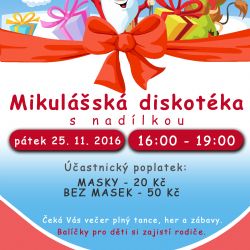 Mikulášská diskotéka s nadílkou