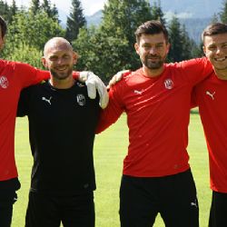 Ukázka brankářského tréninku ve Westendorfu