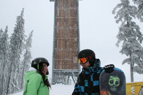Foto: Na šumavském Špičáku jsou ideální podmínky a málo lyžařů     
