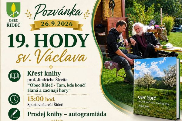 Řídeč chystá výjimečné hody: Pokřtí unikátní kroniku obce od světoznámého fotografa Jindřicha Štreita