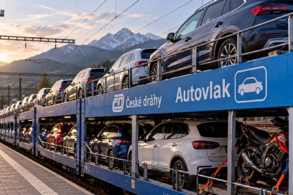 Autovlak z Prahy na Slovensko láká stále více řidičů. Přibudou spoje a zkrátí se cesta