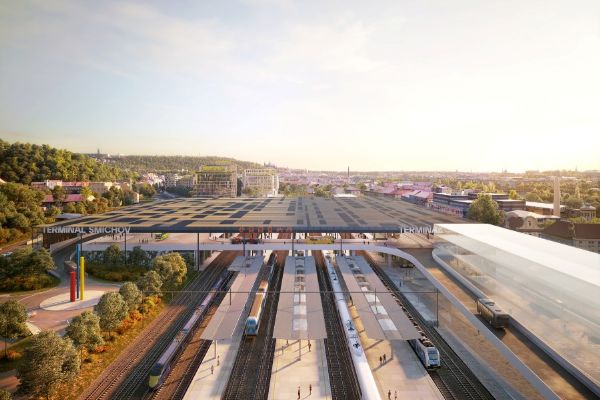 Terminál na Smíchově postaví sdružení vedené SMP Construction za 6,2 miliardy. Autobusy budou nad kolejemi