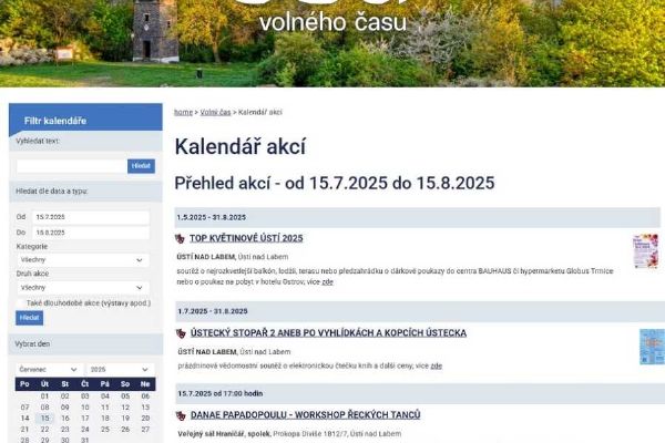 Ušetřete čas s online kalendářem akcí Ústí nad Labem