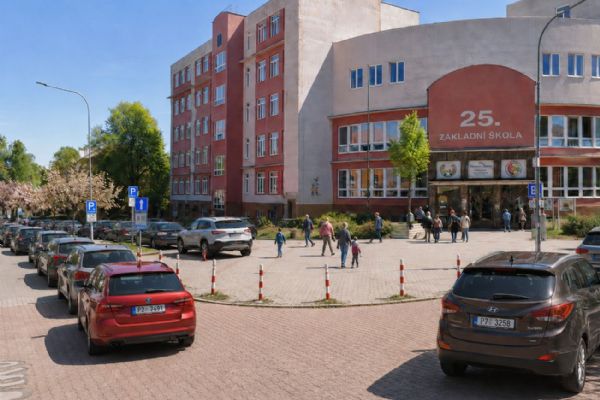Plzeň chce zklidnit dopravu u škol. Rodiče mají motivovat aplikace i jednodenní „školní ulice“
