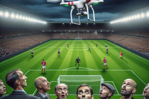 Špionážní dron nad fotbalovým hřištěm - Arka Gdyně šmírovala soupeře