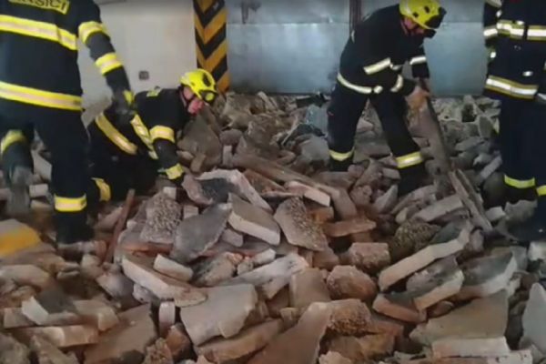 Kde jiní vidí suť, hasiči vidí trénink. V Nepomuku cvičil pes hledání lidí v troskách