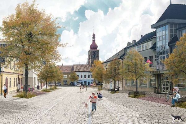 Přibyslav upravuje návrh Bechyňova náměstí, řeší dopravu, parkování i veřejný prostor