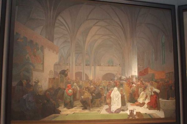 Moravský Krumlov udrží Slovanskou epopej do 2031: Žaloba stažena, Praha bez prostoru