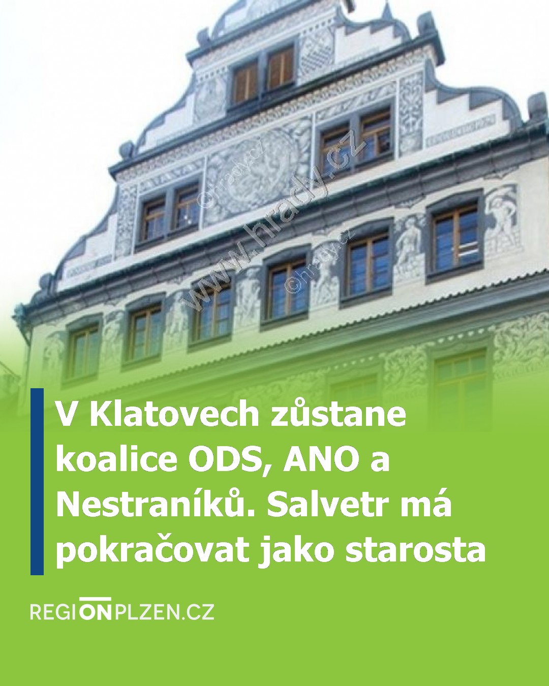 V Klatovech zůstane koalice ODS, ANO a Nestraníků. Salvetr má pokračovat jako starosta