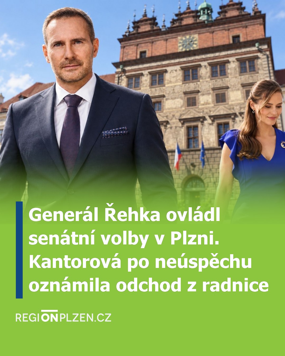 Generál Řehka ovládl senátní volby v Plzni. Kantorová po neúspěchu oznámila odchod z radnice