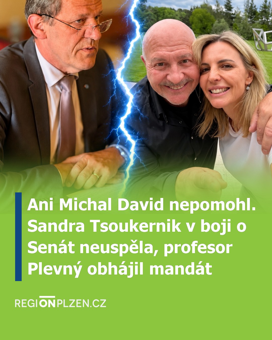 Ani Michal David nepomohl. Sandra Tsoukernik v boji o Senát neuspěla, profesor Plevný obhájil mandát