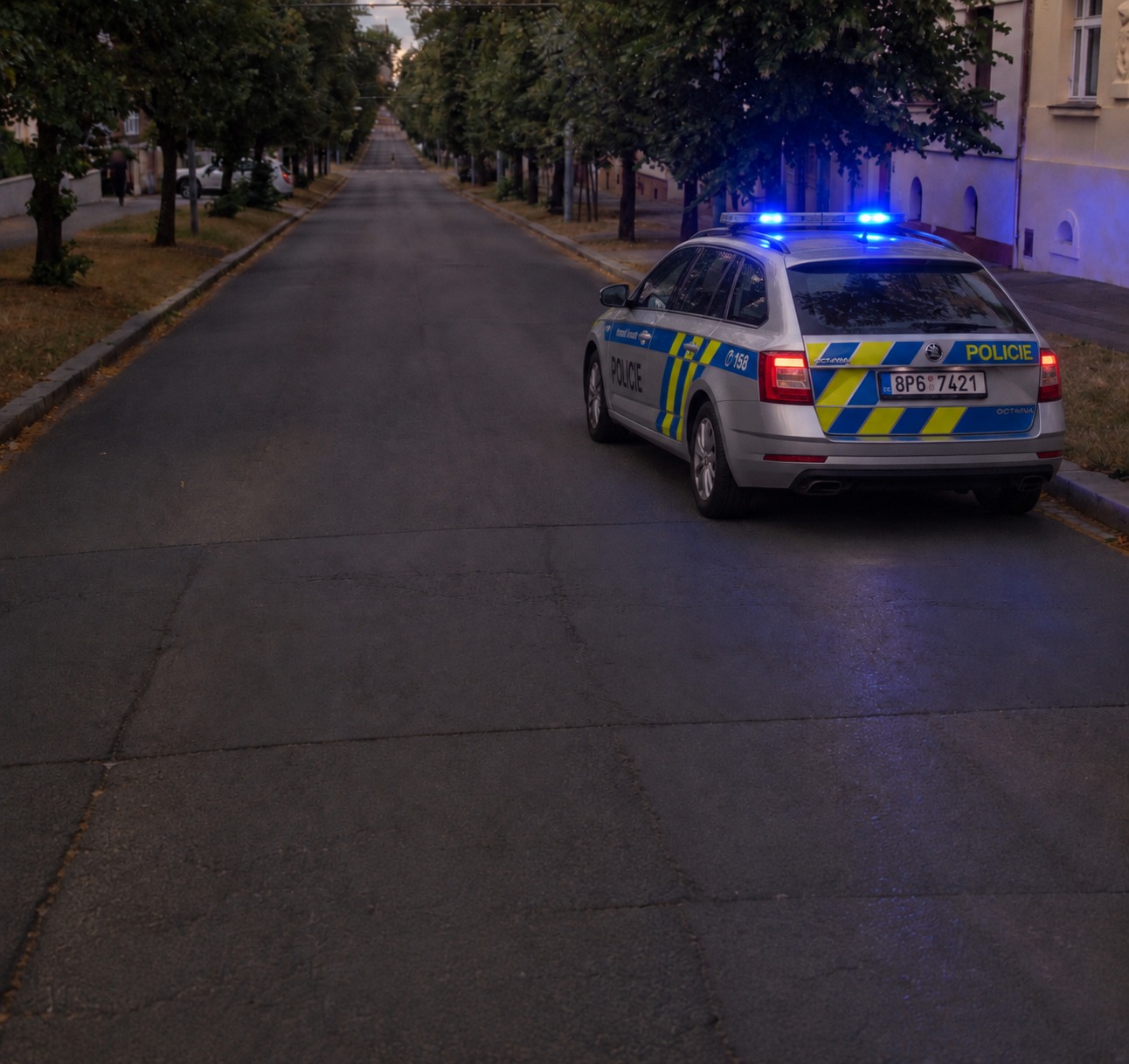 Muž vylezl na lešení v Mánesově ulici. Policisté ho přesvědčili, aby slezl