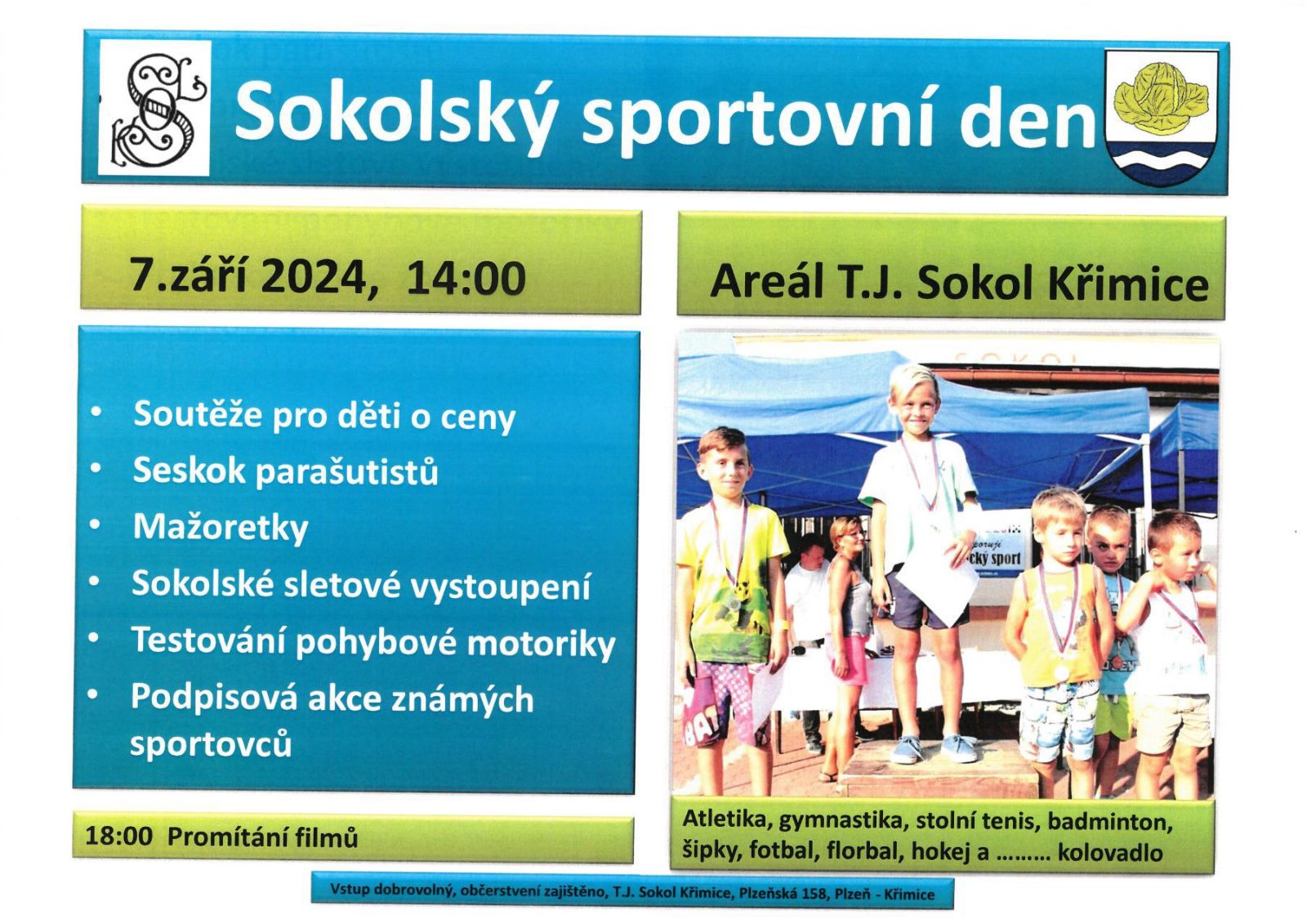 Sokolský sportovní den v Křimicích