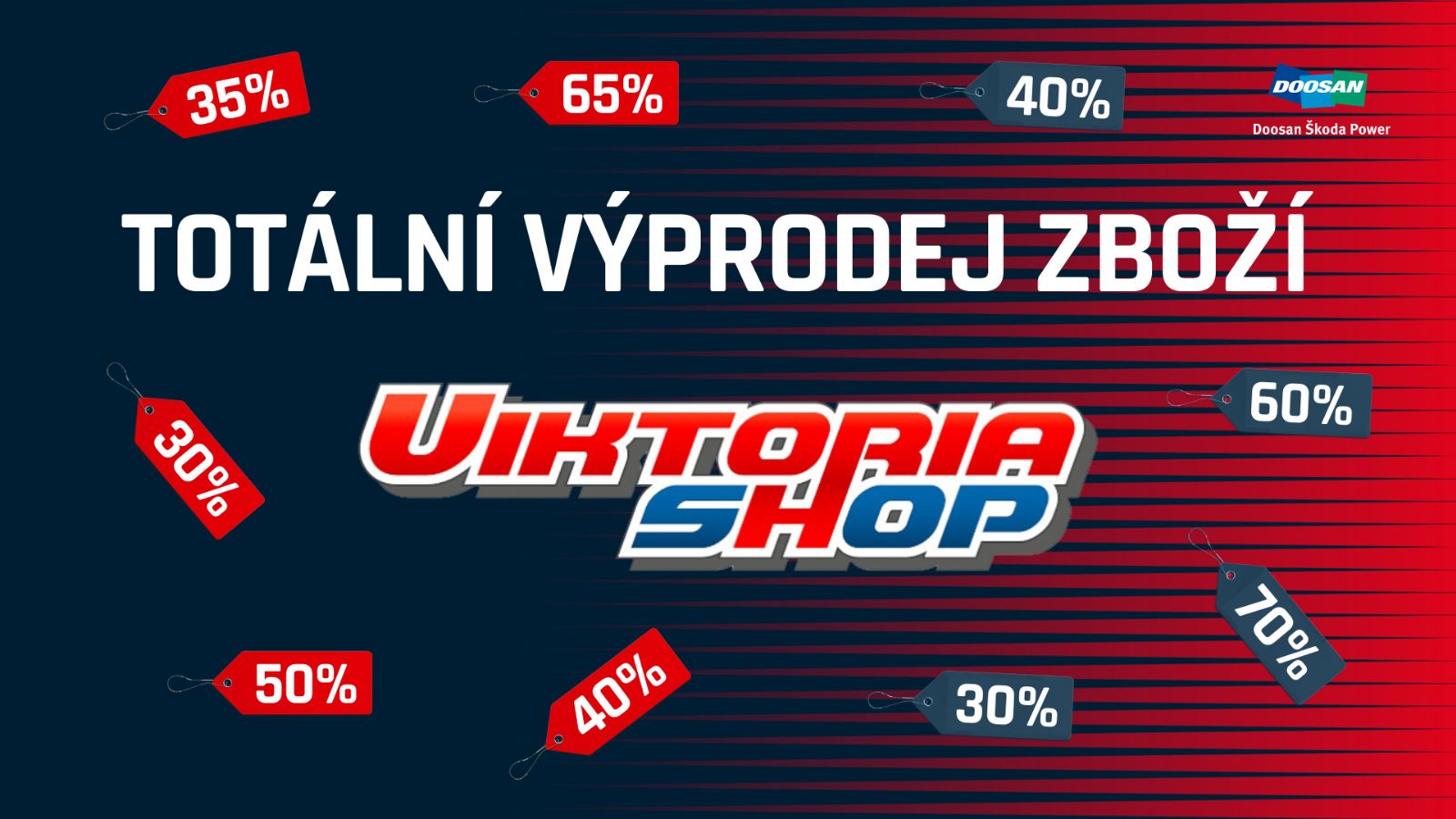 TOTÁLNÍ výprodej zboží v pondělí a úterý ve Viktoria shopu