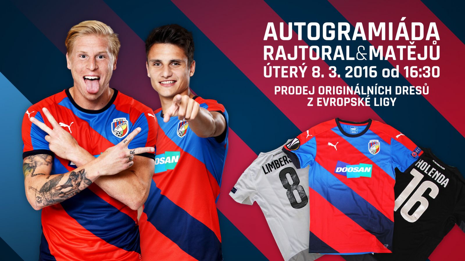 Ve Viktoria shopu dnes proběhne autogramiáda Františka Rajtorala a Aleše Matějů