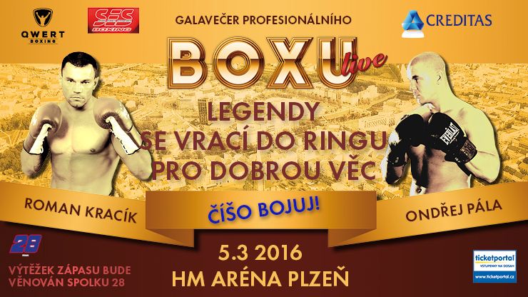 Získejte lístky na Galavečer profesionálního boxu, který pomůže Mariánovi Čišovskému