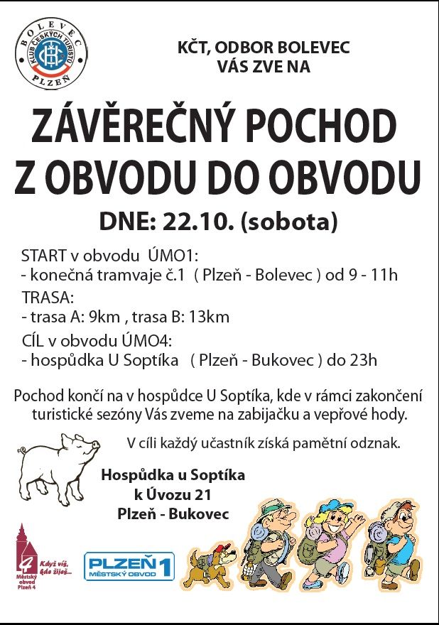 22. 10. proběhne akce s názvem Závěrečný pochod z obvodu do obvodu