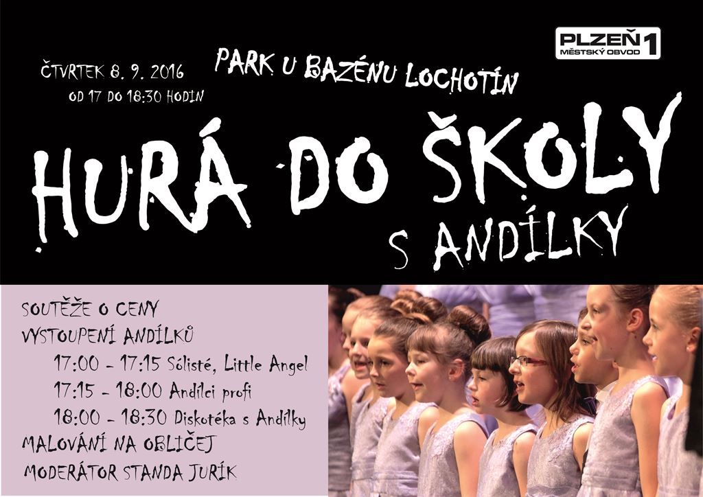 Koncert Andílků uvidíte v parku U Bazénu na Lochotíně i na Vinicích