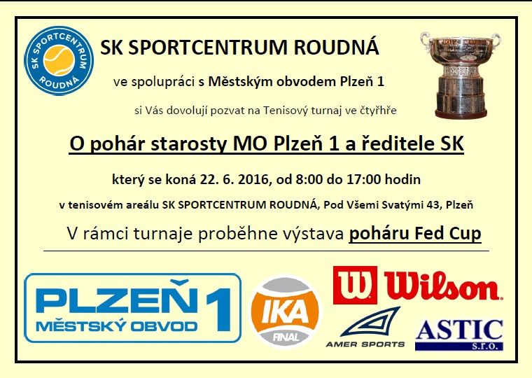 Na tenisových kurtech v Plzni na Roudné uvidíte pohár Fed Cup