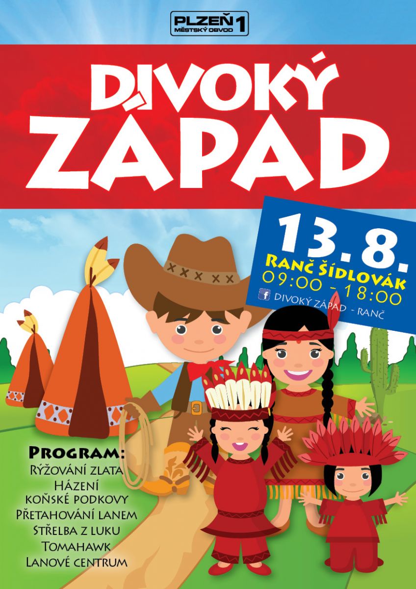 Okolí Boleveckých rybníků se promění v Divoký Západ. Přijďte si zkusit život indiánů a kovbojů
