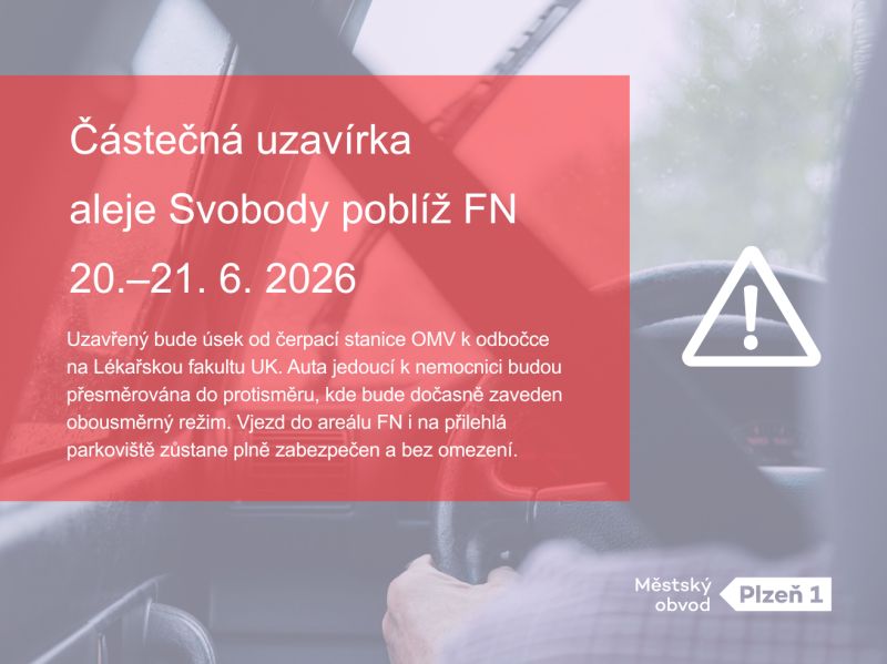 Oprava výtluků zkomplikuje o víkendu provoz k lochotínské nemocnici