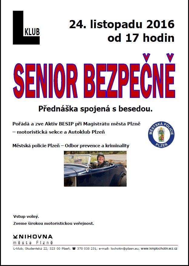 Přednáška spojená s besedou - Senior bezpečně