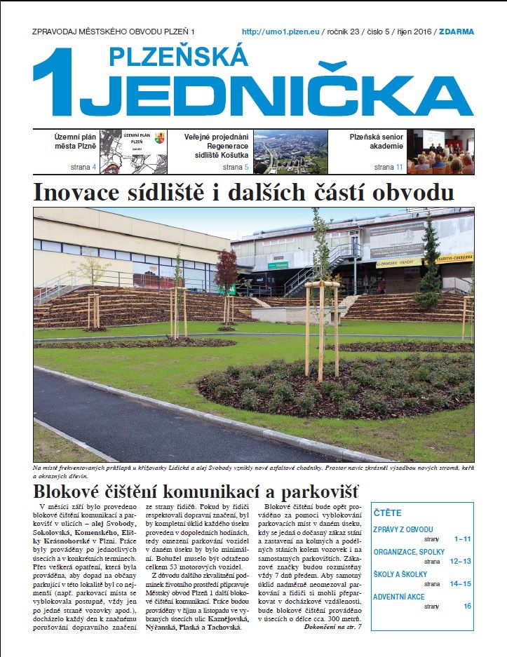 Říjnové vydání zpravodaje obvodu