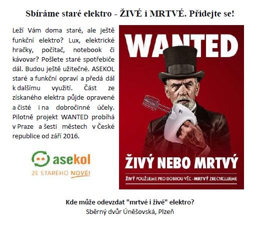 Staré spotřebiče odevzdejte, mohou ještě posloužit někomu jinému