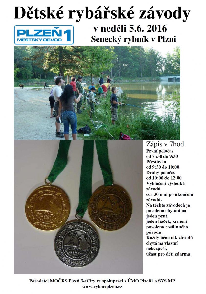 obrázek: V neděli 5. června budou u Seneckého rybníku soutěžit děti v chytání ryb