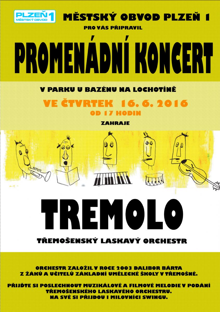 V parku U Bazénu zahraje Tremolo