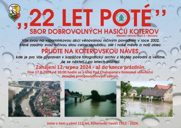 Koterovští hasiči zvou na výstavu fotografií z povodní