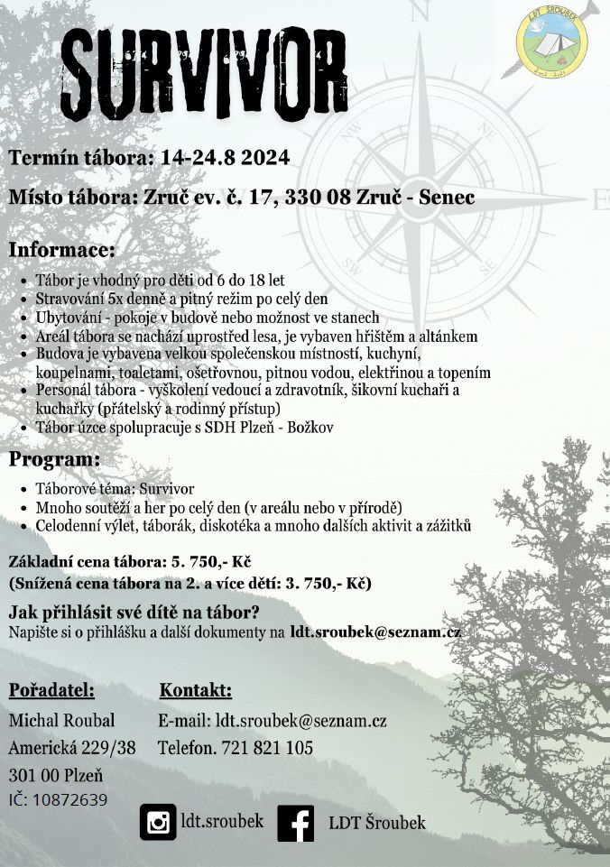 LTD Šroubek ve spolupráci s SDH Božkov pořádá dětský tábor