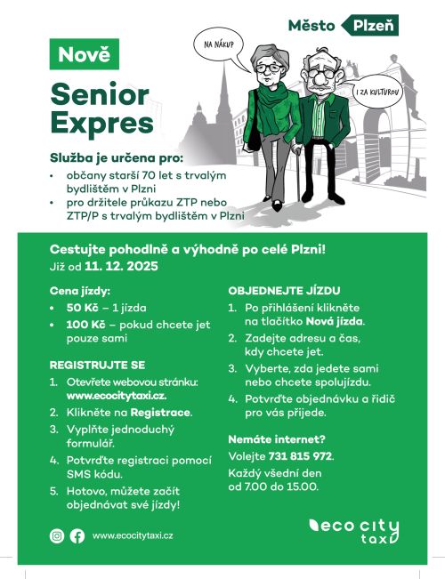 Plzeňský Senior Expres nabídne víc vozů a jízdu za 50 korun