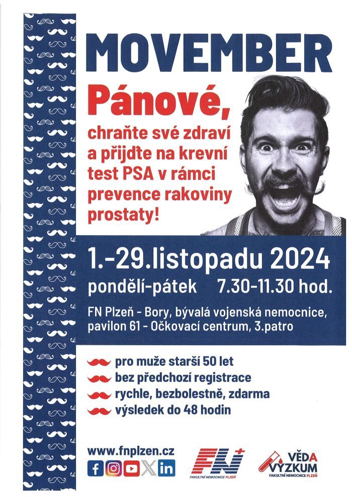 obrázek: Preventivní vyšetření prostaty zdarma v rámci kampaně Movember